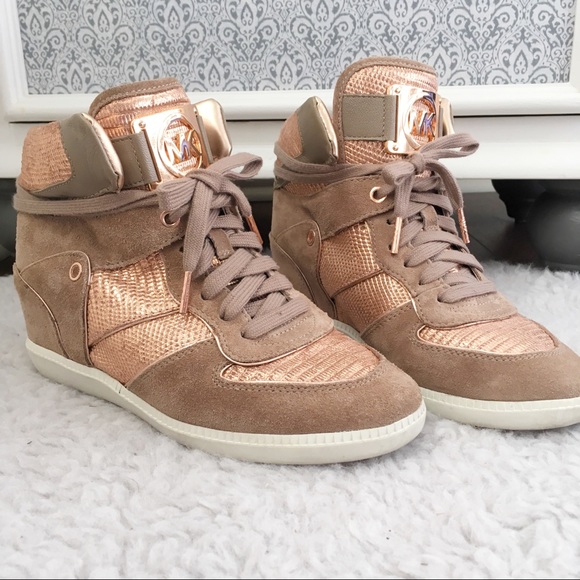 rose gold mk shoes